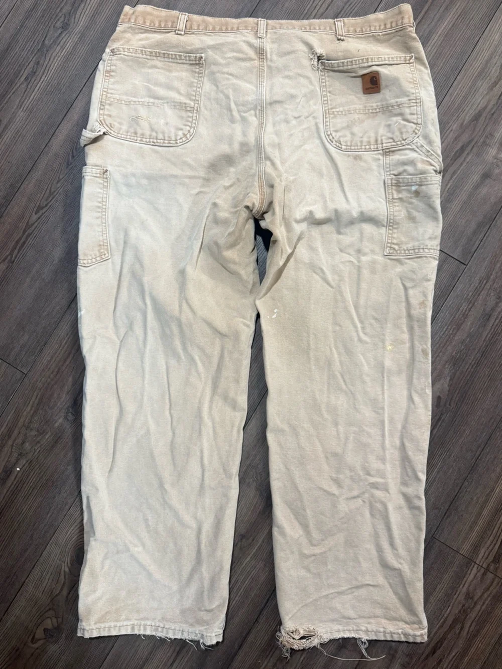 Vintage Carhartt B11 BRN Distressed Workwear Carpenter Pants 42x31